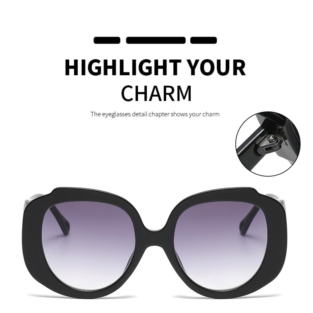 Übergroße ovale Sonnenbrille für Damen, Bonbonfarben, modische Farbverlaufs-Sonnenbrille, UV400-Schutzbrille, Damenbrille