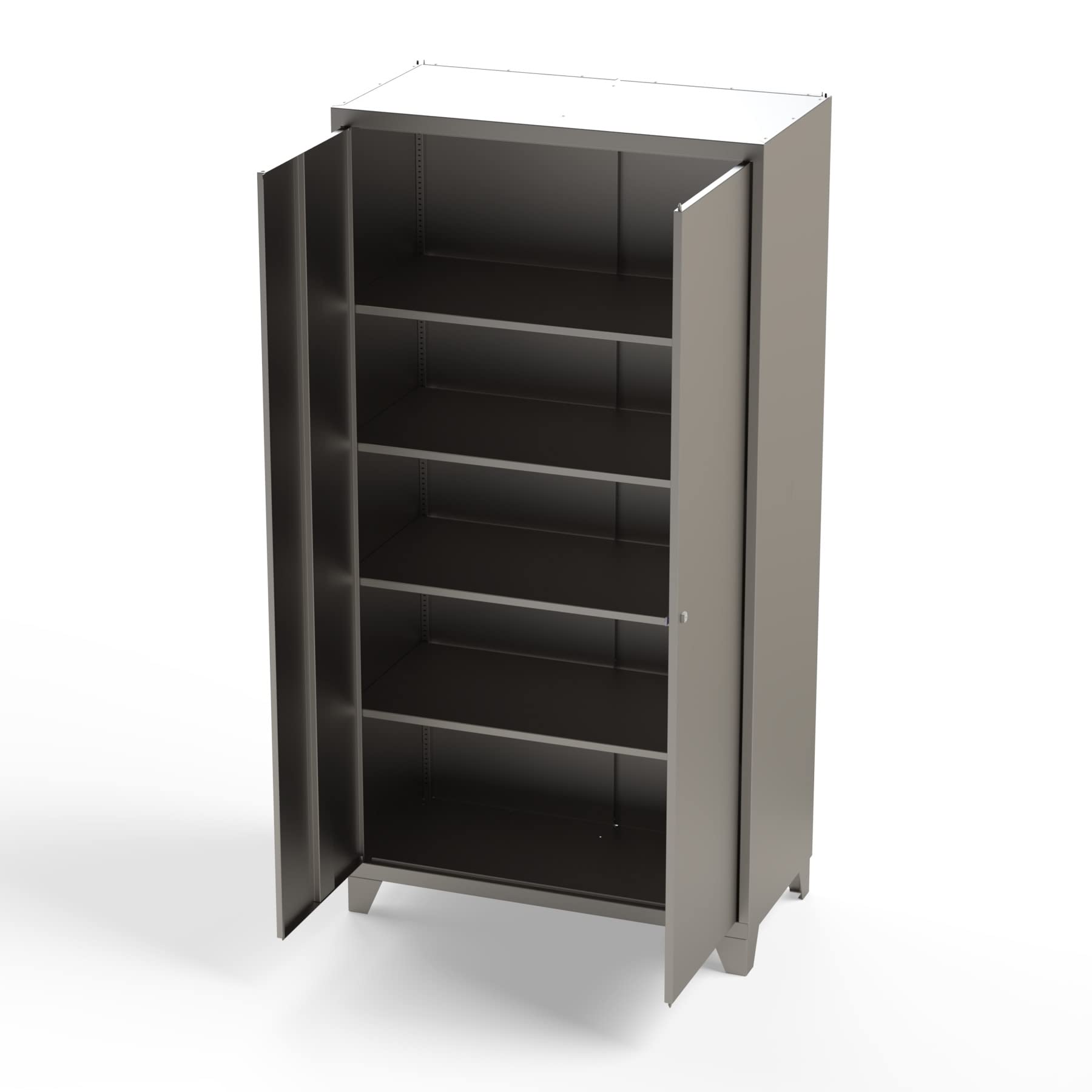 Schrank & Stuhl Edelstahlschrank | Aufbewahrungsschrank | Reinraumschrank für Hygienebereiche und Außenbereiche geeignet 195x100x50