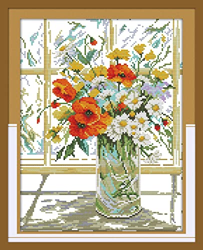 Peinture au diamant 5D kit complet fleurs broderie point de croix strass 30x40cm