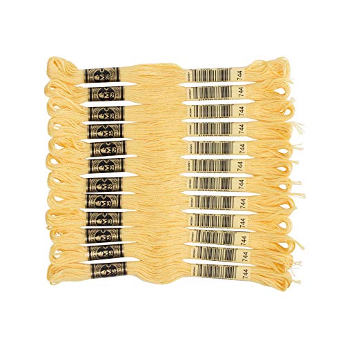 Image of DMC 6-Strand Embroidery Cotton Floss, Pale Yellow