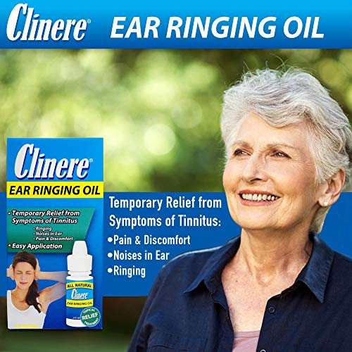Clinere Ear Ringing Oil Relief, Ear Drops To Help Stop Ringing In The Ears, Tinnitus Relief, Noises In Ears, Pain And Discomfort, Relieves Ear Ringing, Buzzing, Clicking With Homeopathic Oil.5 Fl #TOP3