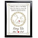 Cadeau personnalisé « Love Gives Us A Fairy Tale », La Belle et la Bête de votre petite amie, petit ami, épouse ou mari pour un mariage, des fiançailles, ou la Saint-Valentin
