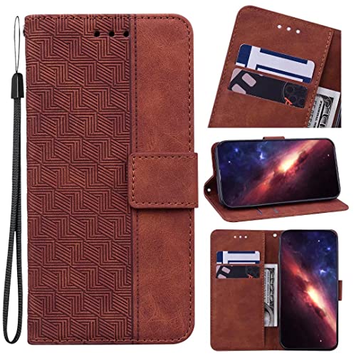 Etui Coque pour Motorola Moto E22/ E22i, Housse Pochette en Cuir PU Étui Téléphone Motorola Moto E22/ E22i [Carte Fentes] [Fonction Stand] [Fermeture Magnétique] pour Motorola Moto E22/ E22i Marron