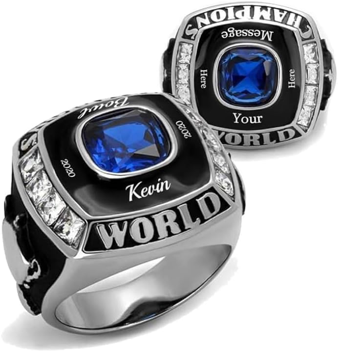 YVO Custom Championship Ring - Football, Basketball, Baseball, Hockey, Esports - Fantasy, Rec League, High School, College - Size 12