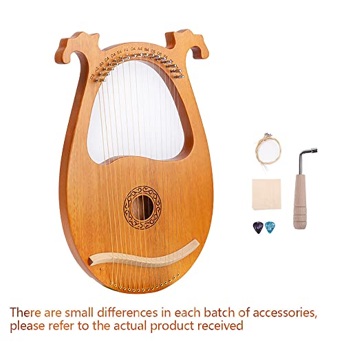 Lyre Harp, 16-String Harp Solid Mahogany With Tuning Wrench String Pickup Band & Orchestra Musical Instruments For Friends And Children Beginners Lovers Friends #TOP2