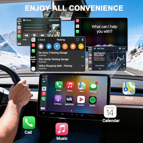 Image of Wireless CarPlay Adapter for Apple iPhone iOS 10+Android Carlife: Plug and Play, Stable Connection Without delay-Wired to Wireless