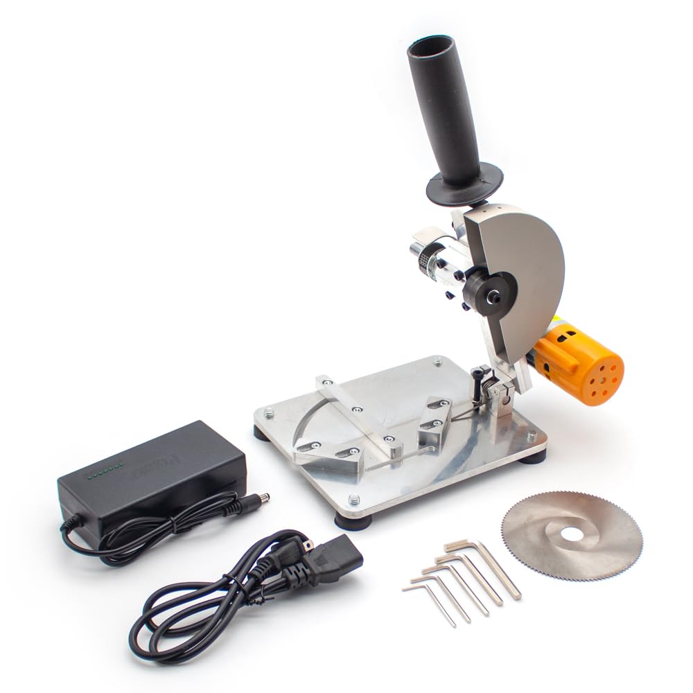 Jieotwice DIY Micro Home Portable Aluminum Alloy Cutting Machine Adjustable Speed Electric Bench Cutter 4000-9000RPM