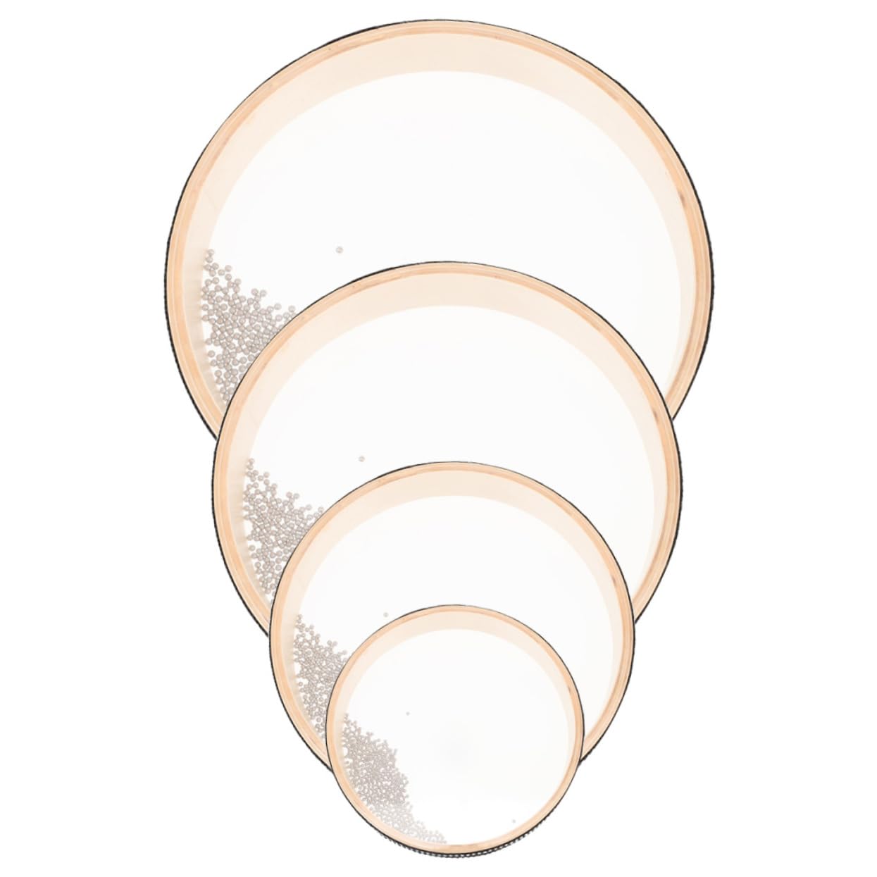 SUPVOX 4pcs Wave Drum Educational Hand Drum Instrument for Music Development Safe and Smooth Edges for Parent Interaction Enhances Hearing and Coordination Skills