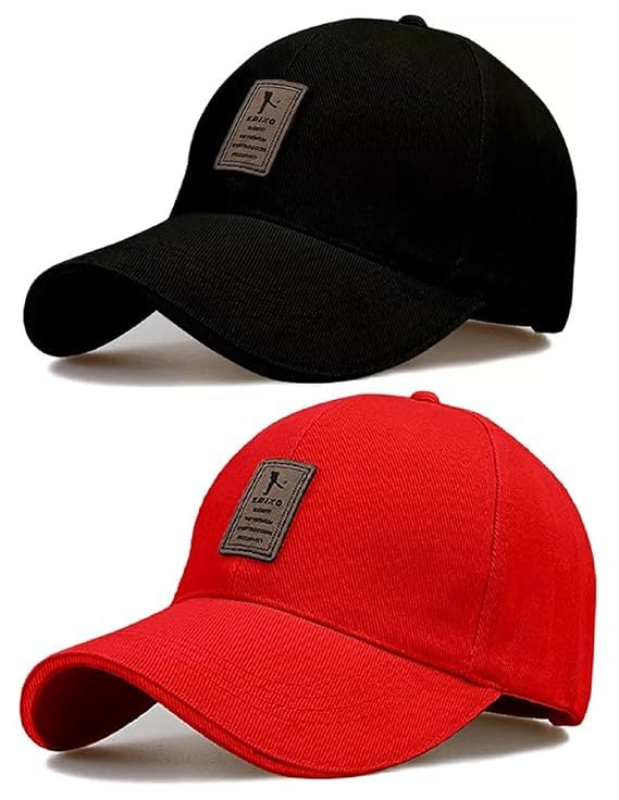 Unisex Cotton Baseball Cap Pack of 2 for Men & Women | Adjustable Strap Freesize | Lightweight Breathable Summer Caps for Gym, Running, Sports & Casual Wear-image-49