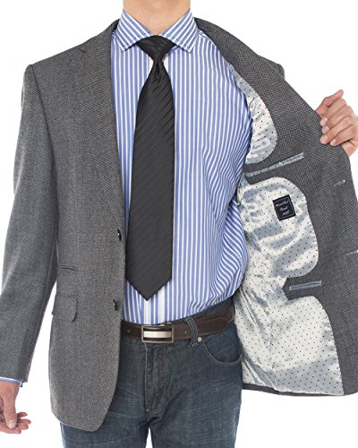 GN Luciano Men's 2 Button 160'S Wool Suit Jacket Working Buttonholes Blazer4