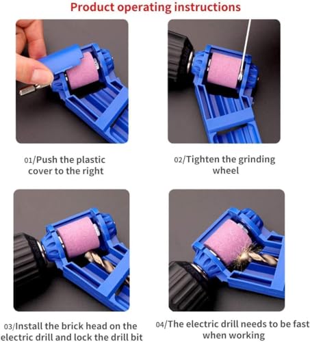Image of Portable Drill Bit Sharpener Stone Powered Parts Corundum Grinding Wheel for Iron-Based Drill Bits (Stone Only) (1)