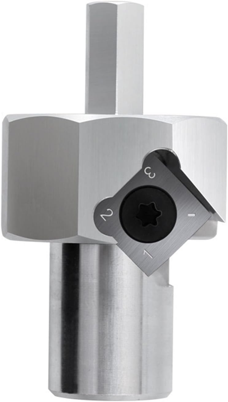 3/4 Inch Bench Dog Hole Chamfer Reamer - Alloy Steel for Woodworking, Polished Finish, Hex Shank for Electric Drills