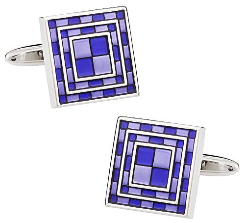 Mancuernillas Purple Tiles con Caja de Presentación miniatura 1