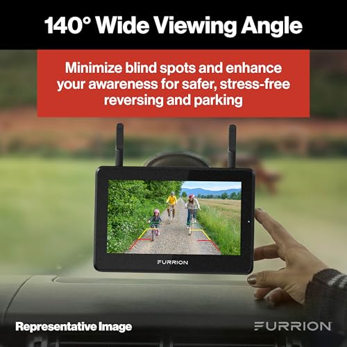 Image of Furrion Vision S+ RV Backup Camera System - Sharkfin Wireless Camera, 1080p HD, 140 Wide-Angle, Infrared Night Vision, Motion Detection, Waterproof, Monitor Not Included - FCNFDTASF