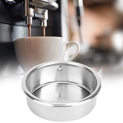Filter Bowl, Stainless Steel 58mm Filter Mesh Single Layer Coffee Machine Filter, Portable Coffee Machine Accessory DIY Coffee for Coffee Shop Home'
