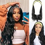 Long Body Wavy Headband Wigs for Black Women Natural wigs,CINHOO Long Hair Wigs with Headbands...