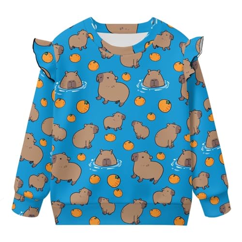 Girls Crew Neck Sweatshirts Casual Long Sleeve Pullover Sweatshirts Tops Fall Home School Outfits for Kids4