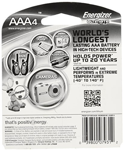 Ultimate Lithium Aaa Batteries 4Pk - One Size - #TOP3