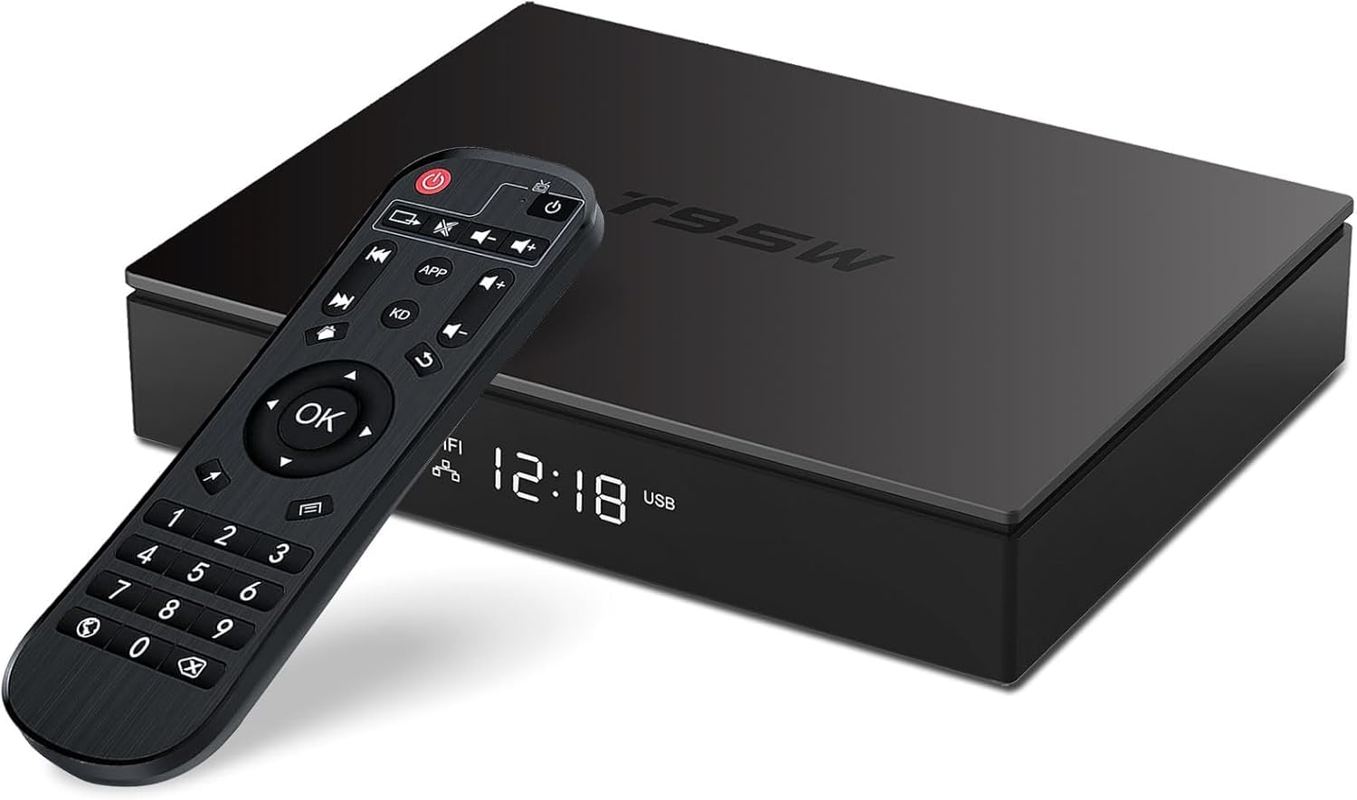 Android tv box,T95W Android 11.0 4GB RAM 64GB ROM Amlogic S905W2 Quad-Core Cortex-A53 G31 GPU Support 4K 3D AV1 2.4/5.0GHz WIFI BT5.0 10/100M Ethernet DLNA HDMI 2.1 H.265 Smart TV BOX