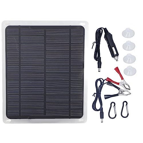 High Conversion Solar Panel Charger, 20W 12V Flexible Solar Panel for Car Battery, Boat, and More