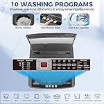 Nictemaw Portable Washing Machine, 20Lbs Capacity Full-Automatic Portable Washer, 2.8Cu.ft Washer and Dryer Combo with Drain Pump, LED Display, 10 Programs & 8 Water Levels for Apartment Dorm RV - Image 3
