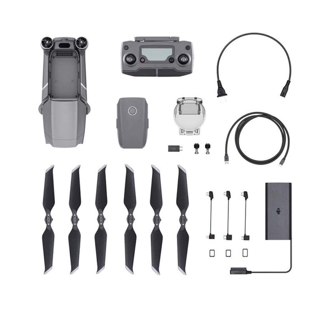 DJI Mavic 2 Zoom Drone + Fly More Combo - Kit de Accesorios Incluido con el Drone, 2 Baterías de Vuelo, Cargador para el Coche, Puerto de Carga, Adaptador de Batería a Batería Externa, Hélices, Bolsa