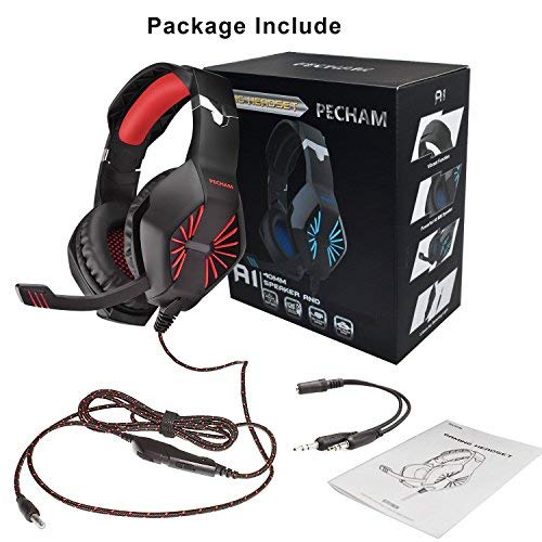 PECHAM PS4 Gaming Headset, Cuffie per PC con