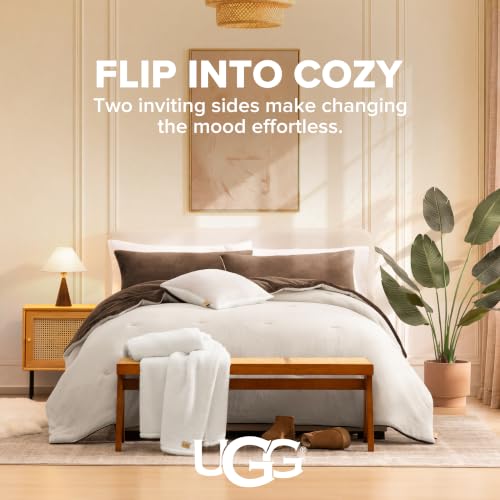 Image of UGG Remina King Comforter Set, Bed in a Bag, 5-Piece, Chestnut Brown
