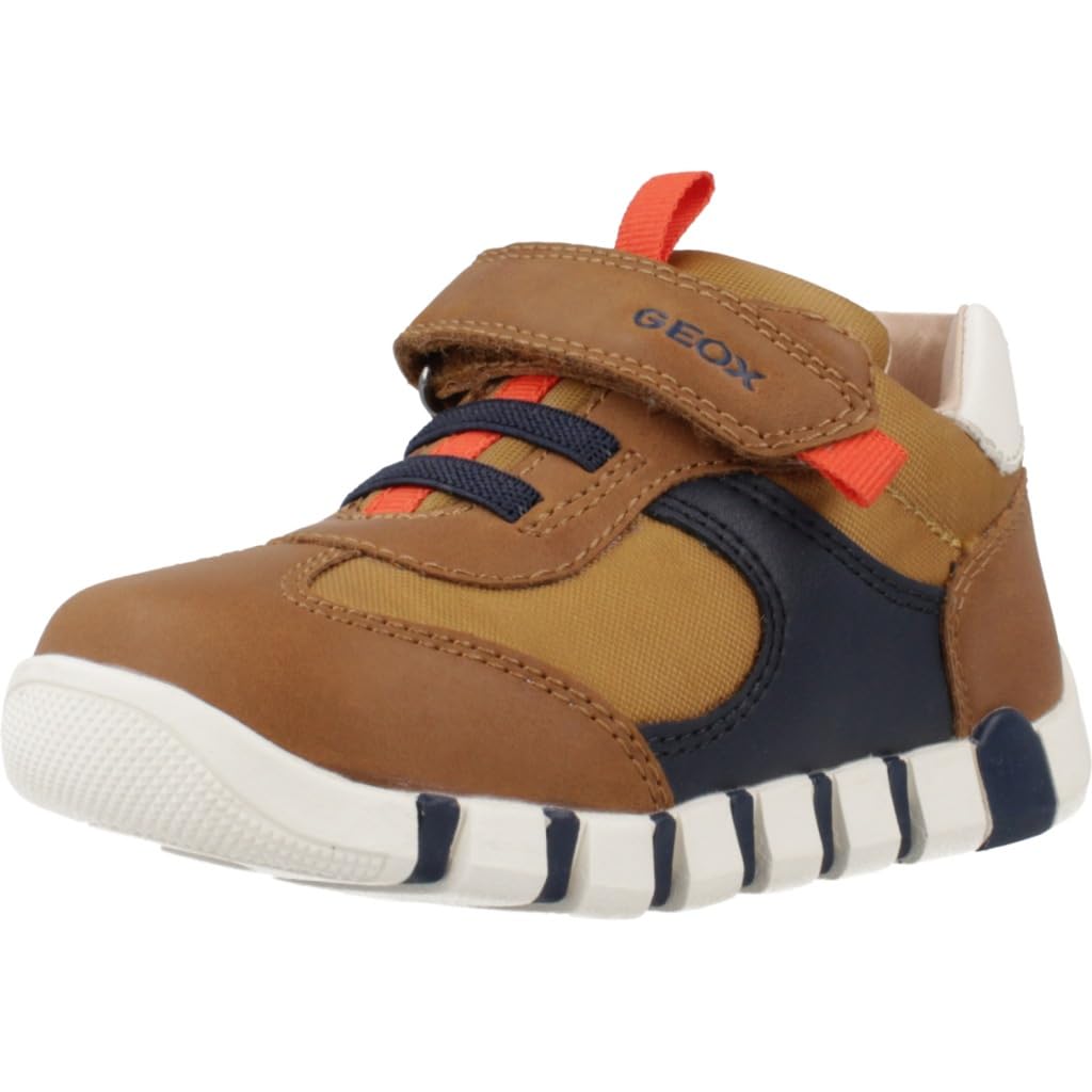 Geox Baby B IUPIDOO BOY A Sneaker, Brown, 2 UK Child