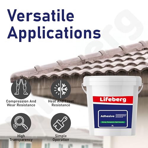 Image of 2Kg /2L Transparent Waterproof Glue with Brush Transparent Resin Epoxy for Roof Leakage Crack Seal Agent Roof Water Leakage Solution Water Proof Glue for Waterproofing
