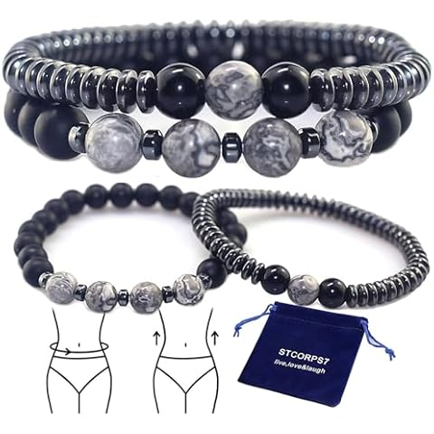 Magnetic Healing Bracelet Arthritis, STCORPS7 Energy Healthy Jewelry Magnetic Therapy Sleep,Hematite Bracelet for Men Women, Crystal Jewelry Healing Bracelets Bring Luck and Prosperity Happiness Cover