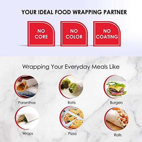 Image of Rokoo Kitchen Baking Butter Paper Roll 20 Meters-Natural Food Grade Wrapping Papers for BBQ Briskets, Smoking & Wrapping Microwave Oven Non-stick & Chlorine-free Hygienic Paper Roll for Cooking (White)