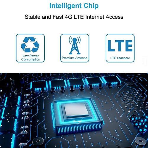 Image of Septpenta 4G WiFi Router, 4G Wireless Router 10 Devices Share 2100mAh Battery, LED Smart Screen, Compact Slim Wireless 4G Network Router for Phone Computer