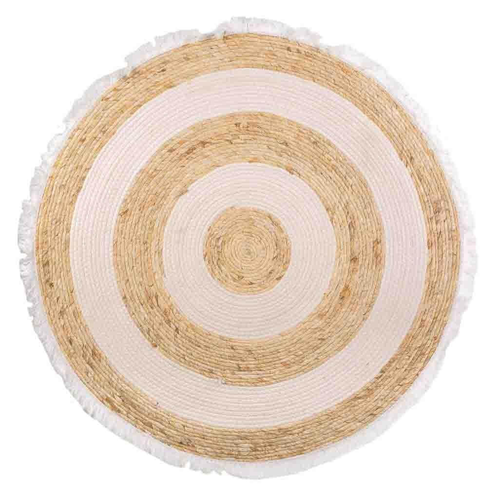 WANDERLUST DECO Alfombra Fibra Natural Tejido artesanal Marrón d100x1