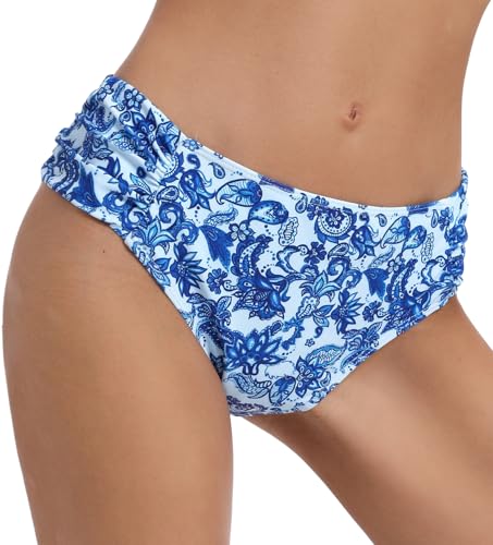 Image of Women's Bathing Suit Bottoms Full Coverage Ruched Bikini Tankini Bottom Swimsuit Brief