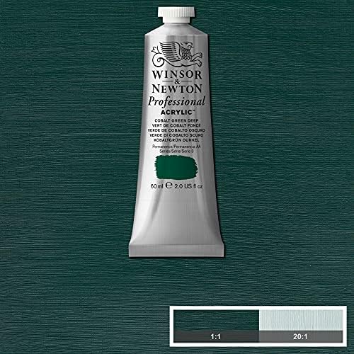 Winsor & Newton 8840467 Professional Acrylic Paint, Cobalt Green Deep, 60 ml Tube