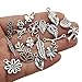 100g Craft Supplies Small Antique Silver Plant Tree Flower Charms for Jewelry Making Crafting Findings Accessory for DIY Necklace Bracelet (M291)