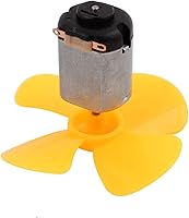 Vista 3 de IIVVERR 5PCS DC3V 0.15A 10000RPM Motor de fuerza fuerte 4 paletas amarillo hélice 2.362 inx0.079 in
