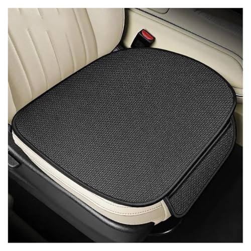 夏用クールカーシートクッション 通気性 快適運転席 収納バッグ付き トラック SUV用カープロテクターアクセサリー 車シートカバー(Black 1 pc)