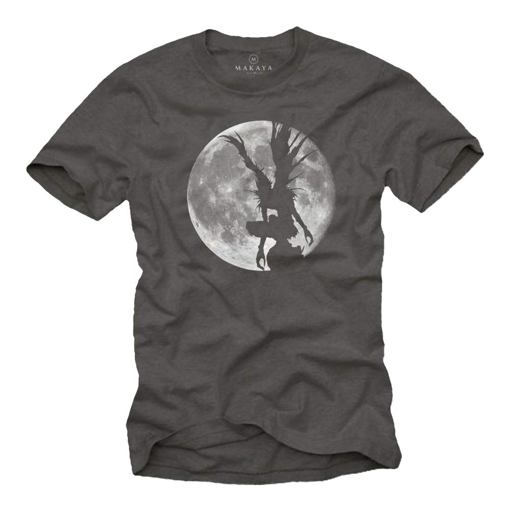 Makaya Men's Grey Ryuk Shinigami - Manga Death Edition T-Shirt S