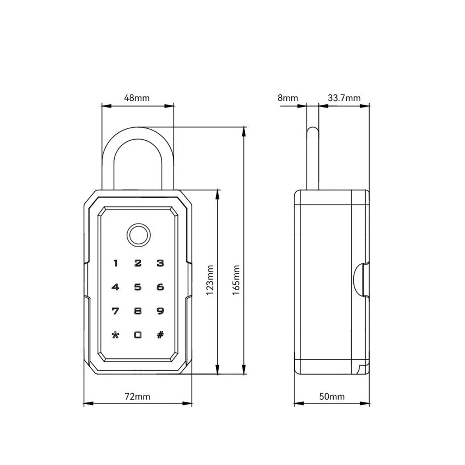 Cassette di Sicurezza WiFi Password Smart Fingerprint Digitale Cerradura Inteligente Tuya Cassette di Sicurezza elettroniche Portatili(TTlock)