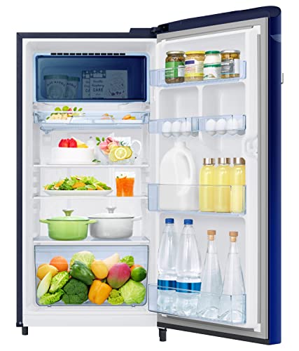 Image of Samsung 189L 5 Star Inverter Direct-Cool Single Door Digi-Touch Refrigerator (RR21C2E25NK /HL,Orange Blossom Blue)