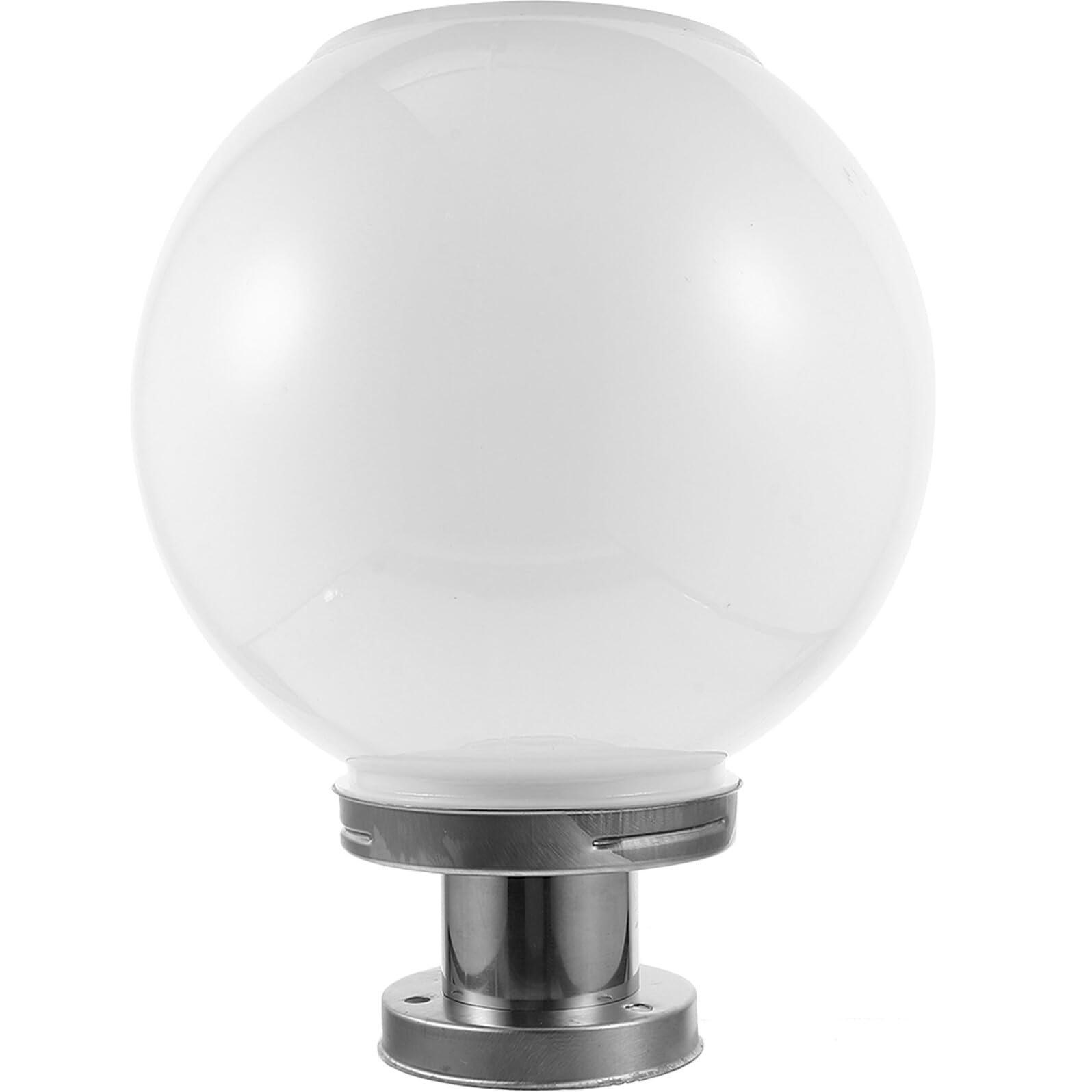 Lampada Solare da Esterno a Forma di Sfera Sigillata, Luce Naturale per Muro da Giardino e Cortile in Plastica Bianco