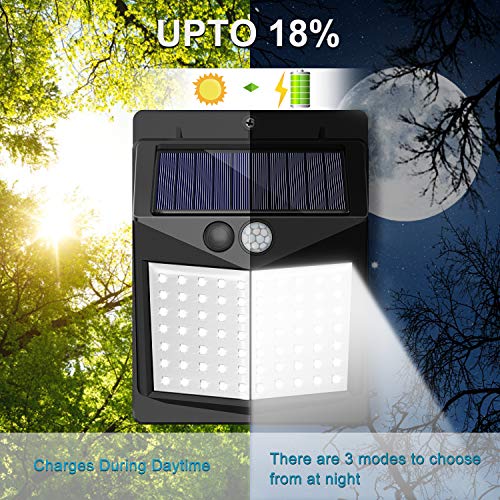 Solar Lights Outdoor, [6 Pack/3 Modes/50LED] SEZAC Motion Sensor Security Lights Solar Security Lights IP 65 Wireless Waterproof Outdoor Lights for Garden Patio Yard Deck Garage Fence Pool - Thumbnail 4
