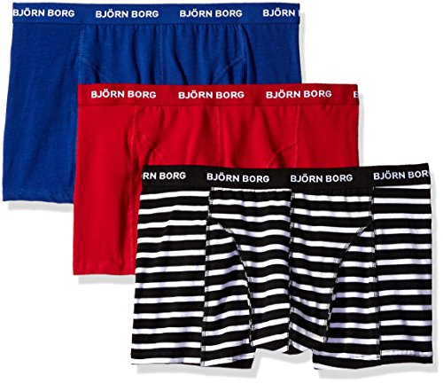 Bjorn Borg Men's 3-Pack Stripe Trunk, Black, X-Large