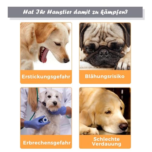 Fressnapf gegen Fressen, Futternapf in Lebensmittelqualität, Anti-Schling-Napf für Fressnapf, waschbar, zuschneidbar und starker Saugnapf, langsames Futterhaus für Hunde für kleine und große Hunde