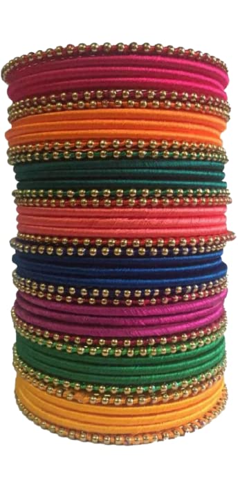 Banglesvilla Women Silk Thread Bangle Set for Women Multicolour (Set of 1 (2.6) (B0BNBVW9YW) Amazon Price History, Amazon Price Tracker