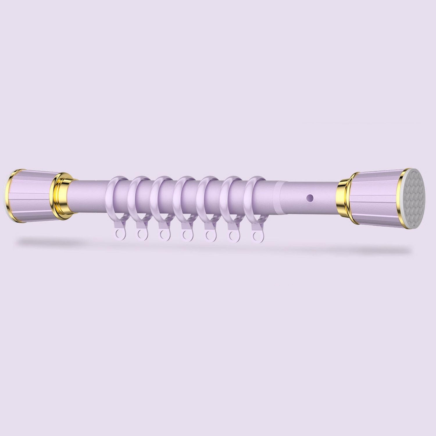 GLDYTVF Adjustable NoDrill Curtain Rod 40500CMShower Curtain Pole forBathroom Divider & Closet Available in White Black Gray & Purple (1.6m2.5m)