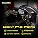 TREADWRX Black Adhesive Stick On Wheel Weights 1/2oz (.50oz) 280 Pc Lead-Free Non-Scratch Tire Balance Weights for Car Motorcycle Truck ATV Rim Safe Strong Grip Smooth Ride Fast Install No Tools