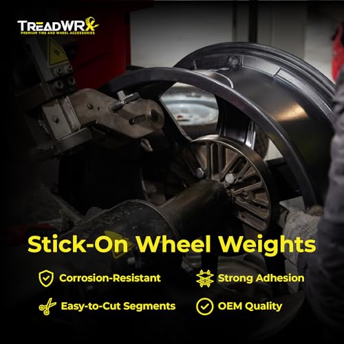 TREADWRX Black Adhesive Stick On Wheel Weights 1/2oz (.50oz) 280 Pc Lead-Free Non-Scratch Tire Balance Weights for Car Motorcycle Truck ATV Rim Safe Strong Grip Smooth Ride Fast Install No Tools by TREADWRX - Used condition - Image 2